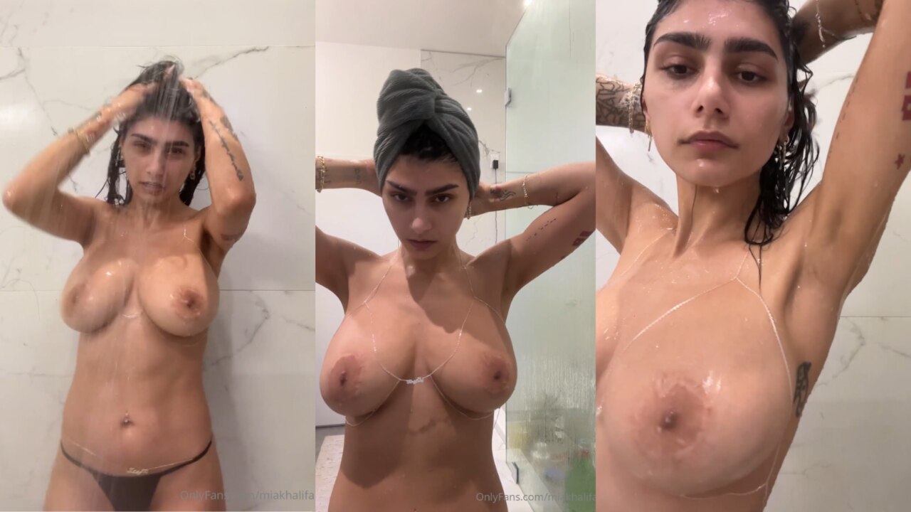 Mia Khalifa Bare Boobs Shower Leaked - ThotSluts