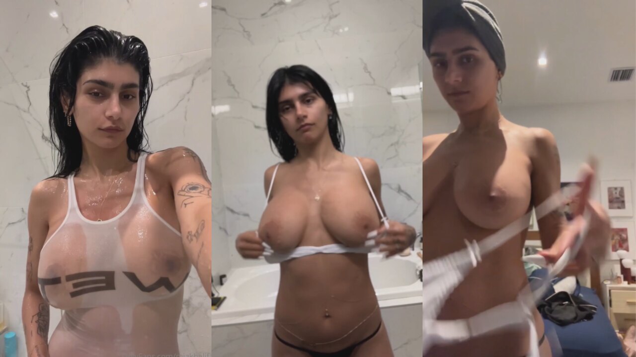 Mia Khalifa Post Shower Onlyfans Leaked - ThotSluts
